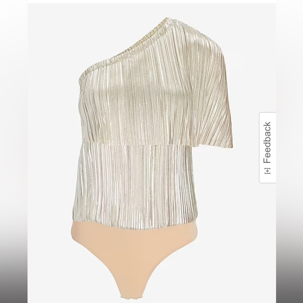 Gold shimmer thong bodysuit. Rachel Zoe Express medium